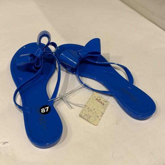 Mudd bright blue Jelly Sandals with Bow - Picture 5 of 6